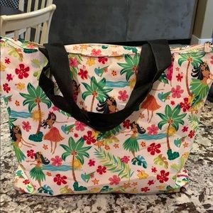 Island Chic tote Hawaiian print tote bag